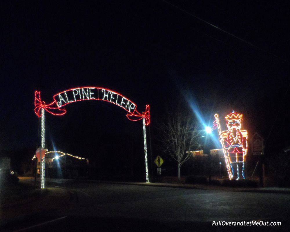 Alpine Helen, GA light display nutcracker PullOverAndLetMeOut