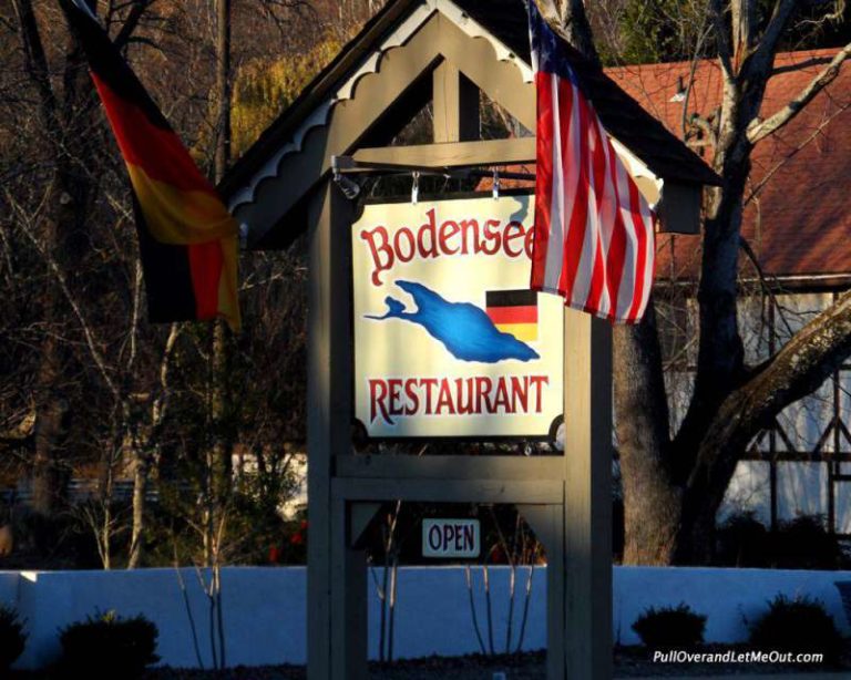 Sign outside Bodensee Restaurant in Helen, GA PullOverAndLetMeOut