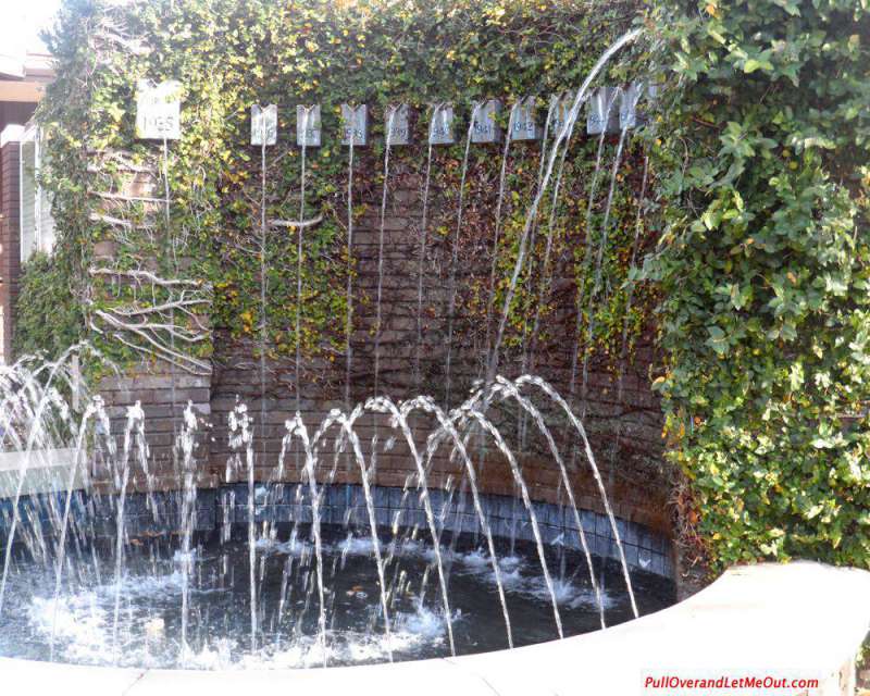 Fountain at Elvis Presley's birthplace in Tupelo.