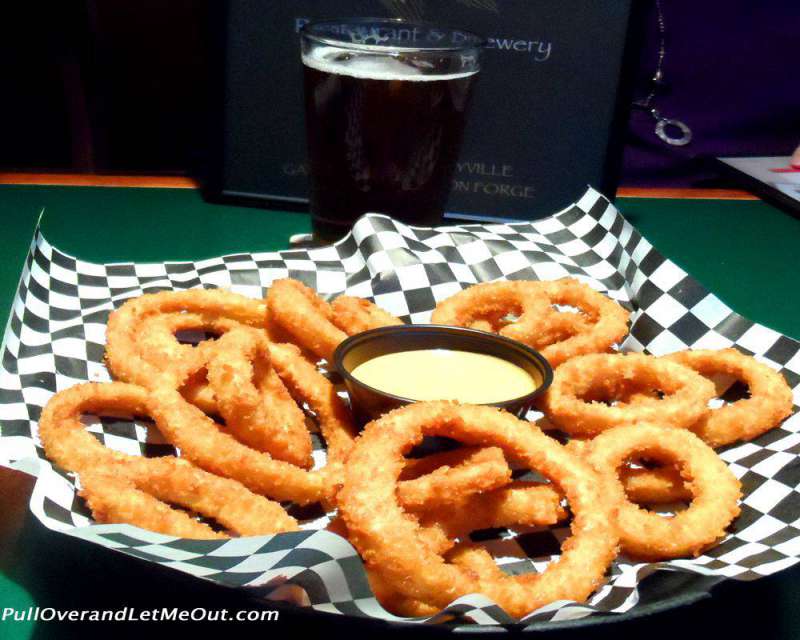 Onion Rings with Kick-back sauce is a favorite appetizer.