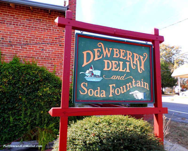 sign in front of the Dewberry Deli in Cameron NC