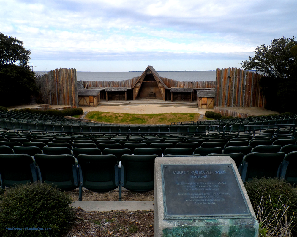empty outdoor theater at the Lost Colony