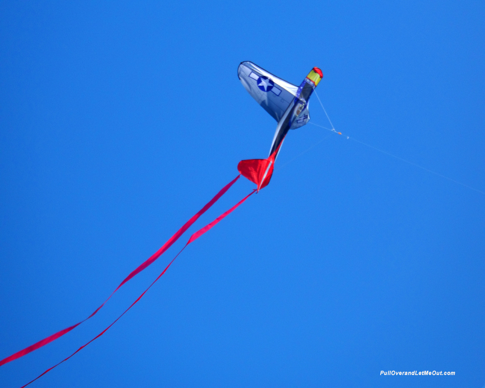 a kite flying in the open sky