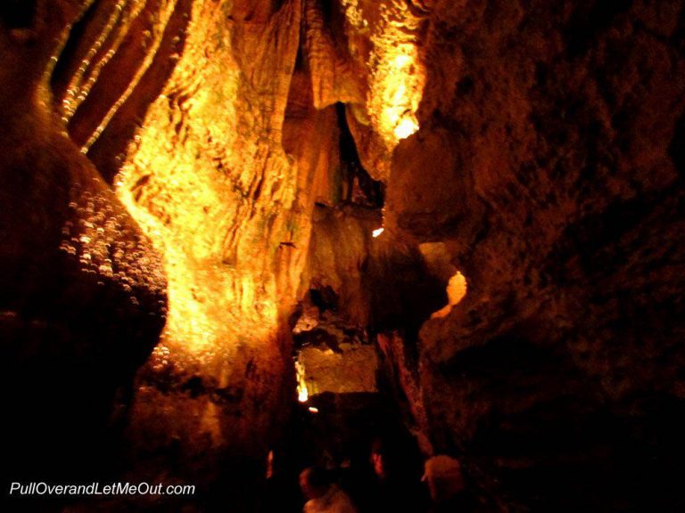 Inside a cavern the stalagtites Linville Caverns NC