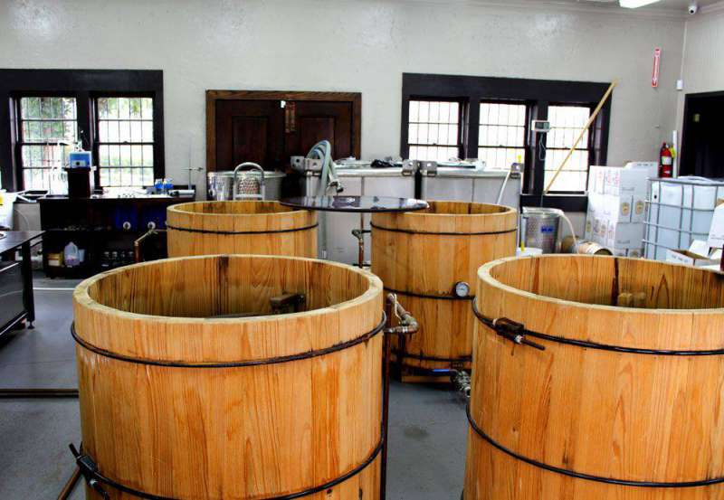 large barrel used for whiskey distilling