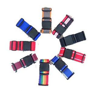 2 X Luggage Straps TSA Approved. 2 Pack Adjustable Suitcase Straps, Luggage Belt with Tags. Random Colors. 6 ft x 2.2 in