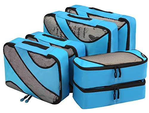 6 Set Packing Cubes 6 Various Sizes Travel Luggage Packing Organizers Durable