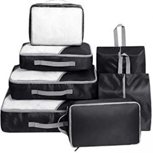 Packing Cubes for Travel Set 7Pcs, Faxsthy Mesh Luggage Cubes, Luggage Packing Organizers with Shoe Bags
