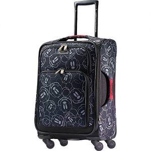 American Tourister Disney Mickey Mouse Multi-Face Softside Spinner 21 with Matching ID Tag