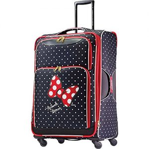 American Tourister Disney Mickey Mouse Multi-Face Softside Spinner 28 with Matching ID Tag