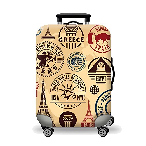 Promini Cute Mermaid Travel Luggage Cover Suitcase Protector Washable Baggage Covers Spandex Elastic Dustproof 18-32 Inch 