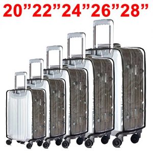 BlueCosto (Clear PVC) Travel Luggage Protector Suitcase Covers 20"22"24"26"28"