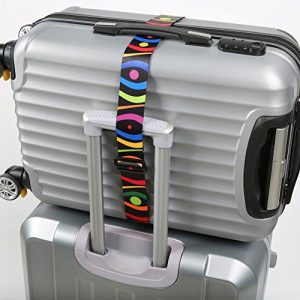 Colorpole Premium Luggage Strap Suitcase Belt Adjustable Lock 68' Inch (Cerulean Sea)