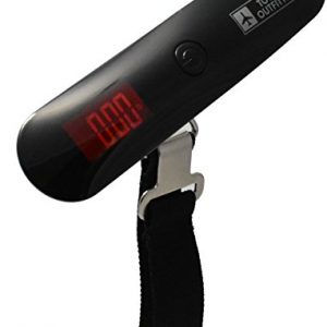 Travel Luggage Scale, Digital, 110 pound, Black/Red