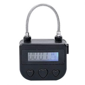 Electronic Timer Timed Lock Multi-Function Time Lock Travel Lock, Digital Time Switch (Deep Black)