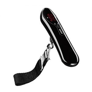 Kerong Digital Handheld Luggage Scale Portable for Travel weighing 110Ib/50kg LCD Display (Black/Silver/Yellow)