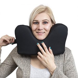 Knidos Travel Pillow for Airplanes - Optimal Chin Support -%100 Memory Foam - Easy to Carry Bag to Save Space - Washable…