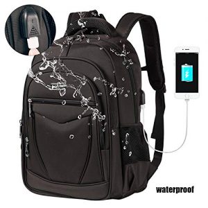 EYBF Laptop Backpack, Business Bags with USB Charging Port, Water Resistant School Bookbag for College, Travel Backpack…