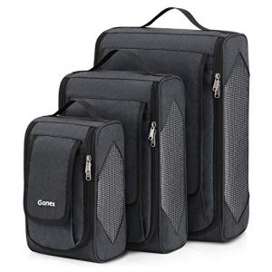 Large Packing Cubes, Gonex Business Travel Organizers 3PCs L+M+S Pink + Purple