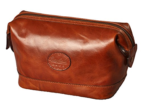 Leather Shaving Kit Bags For Men | Large Top Opening Helps You Find Items Quicker – Perfect Gift ...