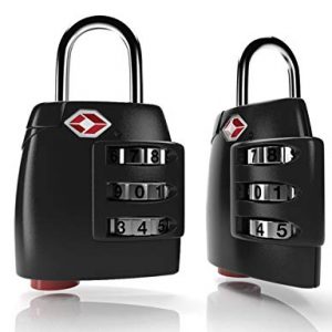 Luggage Locks TSA Approved 2 Pack - Steel Travel Padlocks for Suitcases & Baggage with Search Alert Indicator