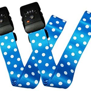 Luggage Straps Suitcase Belt Travel Strap TSA Combination Lock Bag Belts 2 Pack