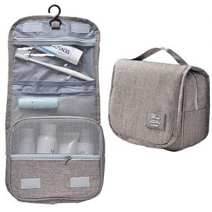 MMKSTO Toiletry Bag Make up Bag storage Travel Organizer Cosmetic case for Women Men Kit with Hanging Hook for vacation