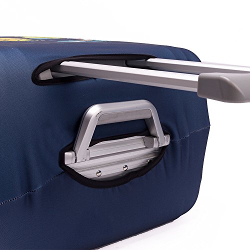 Madfifennina Washable Spandex Travel Luggage, Map, Size M(23"-25" Luggage) - Image 4