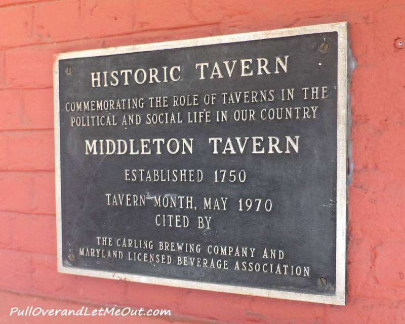 Middleton Tavern Annapolis plaque PullOverAndLetMeOut