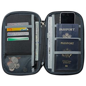 NeatPack Rfid Travel Wallet, Document Organizer & Passport Holder, Black