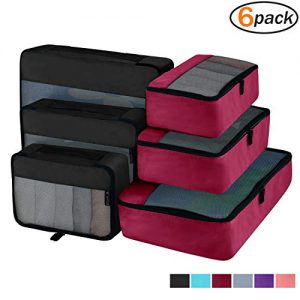 Packing Cubes for Travel Accessories Essentials Compression Cube Luggage Suitcase Organizer with Clear Toiletry Bag(5…