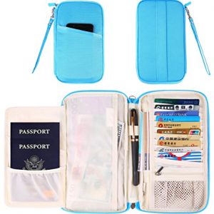 RFID Passport Holder Travel Wallet Family Pouch Travel Document Organizer