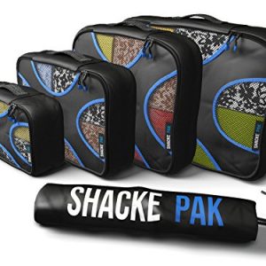 Shacke Pak - 5 Set Packing Cubes - Travel Organizers with Laundry Bag
