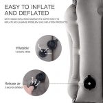 Sunany Travel Pillow,Inflatable Airplane Neck Pillow Used for Airplanes//Cars//Buses//Trains//Office Napping with Free Eye Mask//Earplugs Black