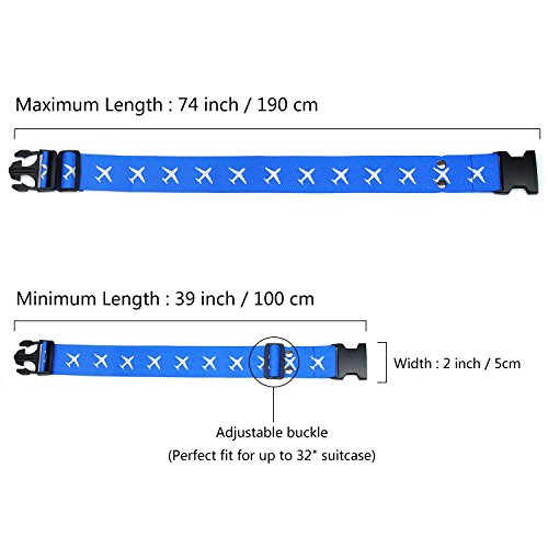 Swify Luggage Strap Suitcase Belt Elastic Travel Luggage Straps TSA Approved Accessories with Name Tags(4 Pack) - Image 6