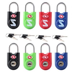 TSA Approved Travel Luggage Key Locks, Alloy body with Steel Shackle, Keyed Alike