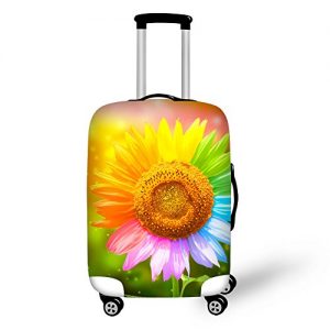 Travel Luggage Cover Fits 18-30 Inch Luggage 3D Colorful Pattern (S (18"-22" Cover), 05)