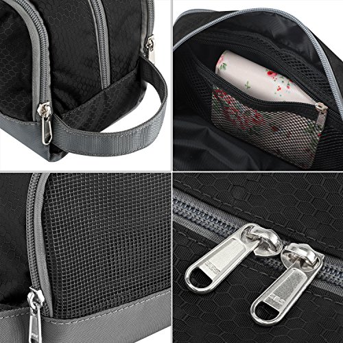 Travel Toiletry Bag Nylon, Gonex Dopp Kit Shaving Bag Toiletry Organizer Black - Image 5
