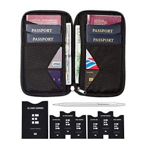 Travel Wallet & Family Passport Holder w/RFID Blocking- Document Organizer Case