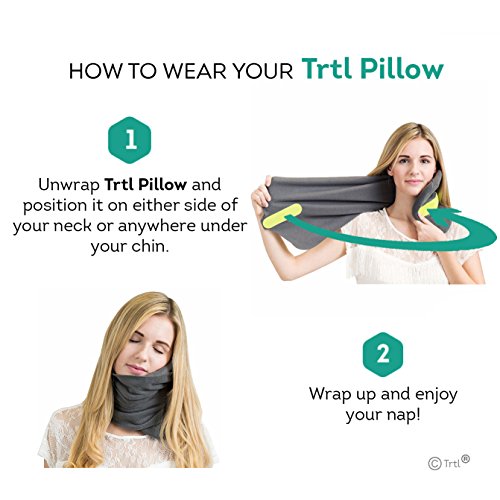 trtl Pillow - Scientifically Proven Super Soft Neck Support Travel Pillow - Machine Washable (Aqua Pop, Junior) - Image 3
