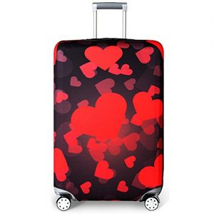 Washable Travel Luggage Cover Funny Cartoon Suitcase Protector Fits 18-32 Inch (M(22"-24" luggage), Balloon)