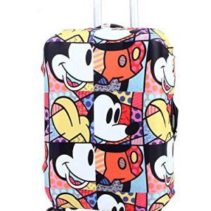 Washable Travel Luggage Cover Myosotis510 Funny Cartoon Suitcase Protector Fits 18-32 Inch Luggage (S(18"-22" luggage), Camera)
