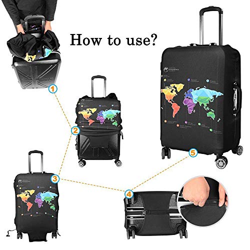 Trippy Galaxy Travel Luggage Cover Suitcase Protector Fits 22-24 inch Luggage 
