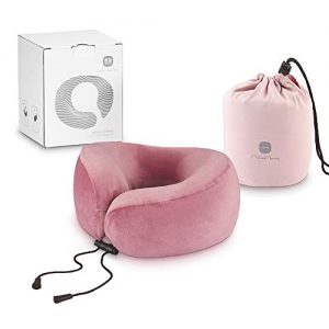 ZENS Travel Pillow Memory Foam Neck,Adjustable Airplane Car Flight Neck Pillow,Double Layer Breathable Knitting Nordic…