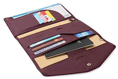 Mixed Colorful Sea Shells Blocking Print Passport Holder Cover Case Travel Luggage Passport Wallet Card Holder Made With Leather For Men Women Kids Family