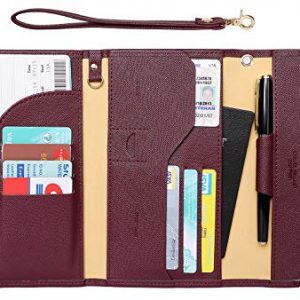 Zoppen Passport Holder Travel Wallet (Ver.5) for Women Rfid Blocking Multi-purpose Passport Cover Case Document…