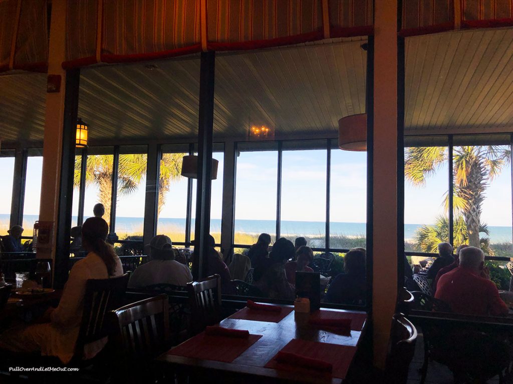 Ocean view from Sea Captain's House restaurant in Myrtle Beach, SC. PullOverAndLetMeOut