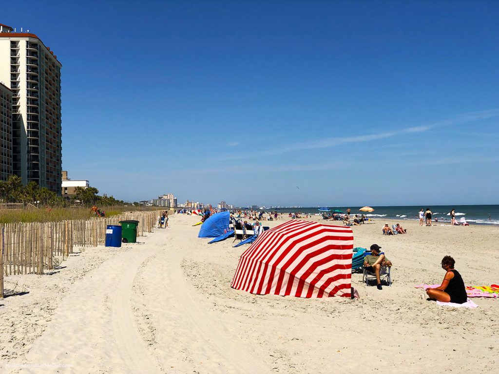 Gorgeous golden sand beach at The Strand Myrtle Beach, SC. PullOverAndLetMeOut