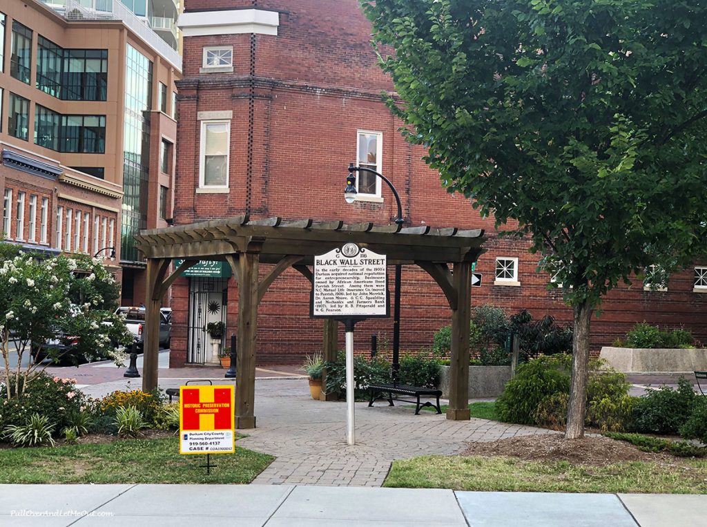 Historical Marker for Black Wall Street in Durham, NC PullOverAndLetMeOut.com