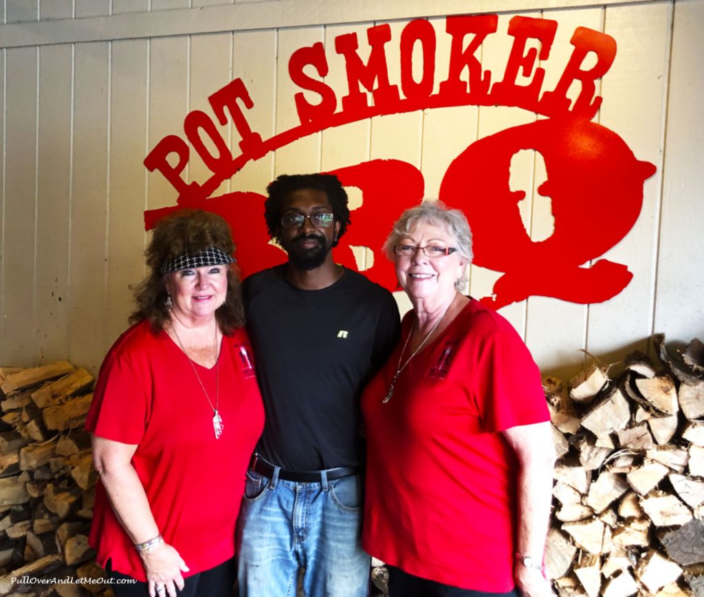 Two Gals and a Fork with Shante from Pot Smoker BBQ. PullOverAndLetMeOut.com